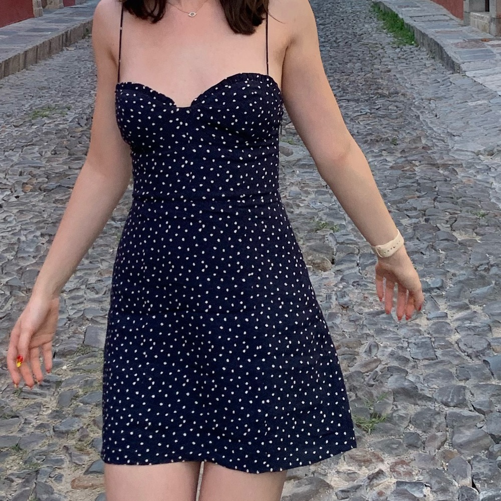 Wilfred Polka Dot Mini Dress - Picture 2 of 12